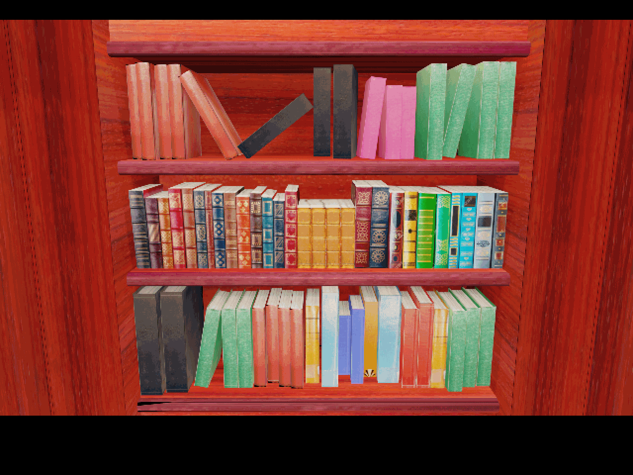 A shelf of books